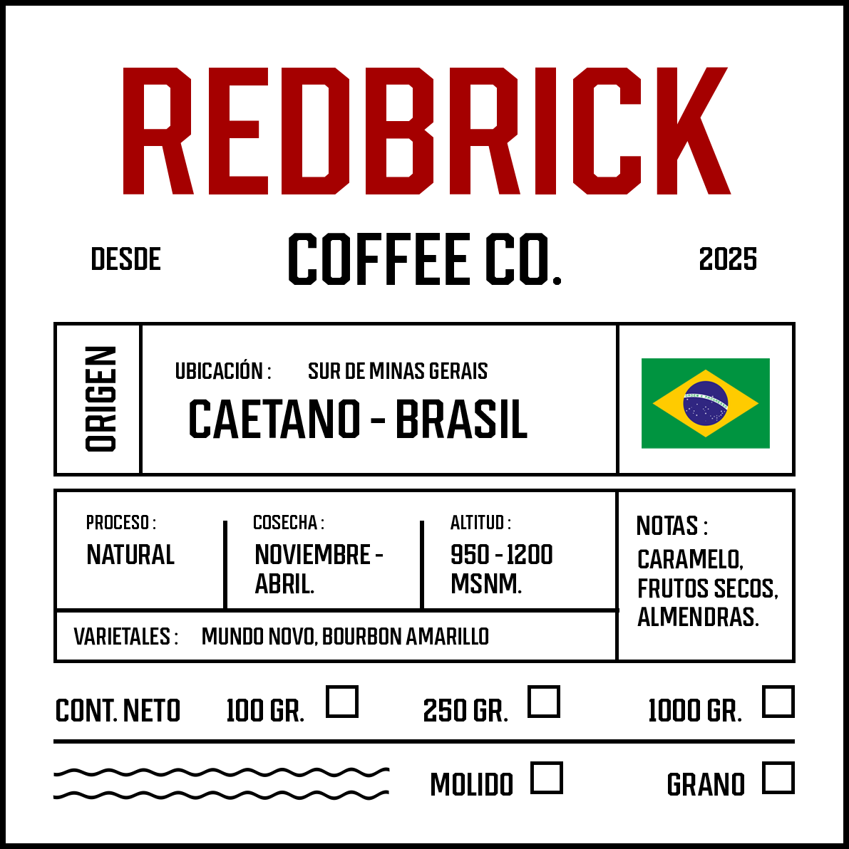 BRASIL CAETANO - 1 KG