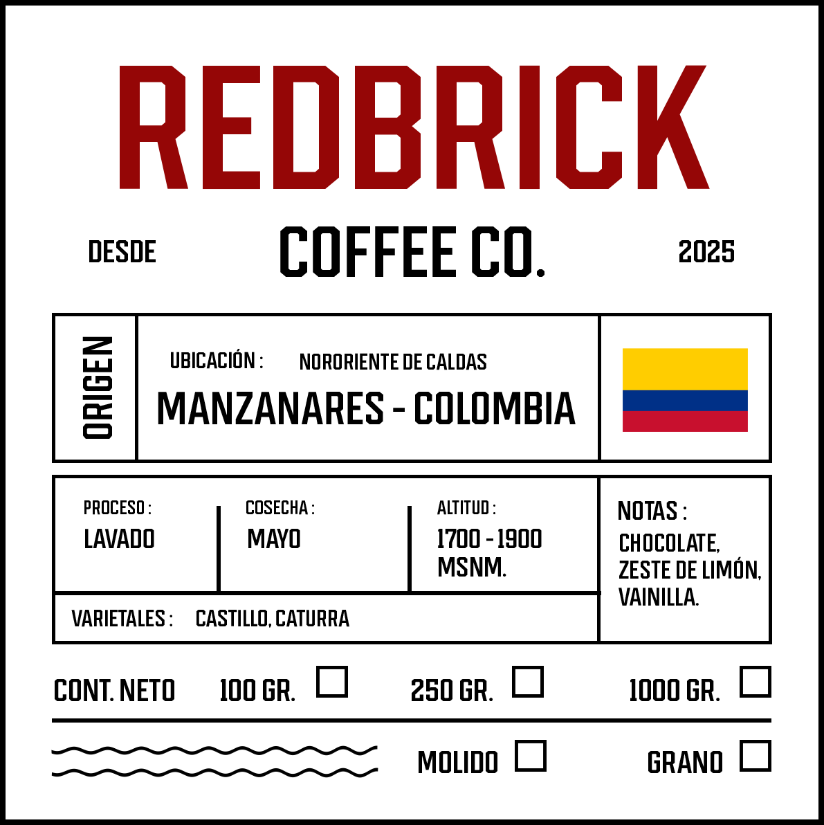 COLOMBIA MANZANARES - 1 KG